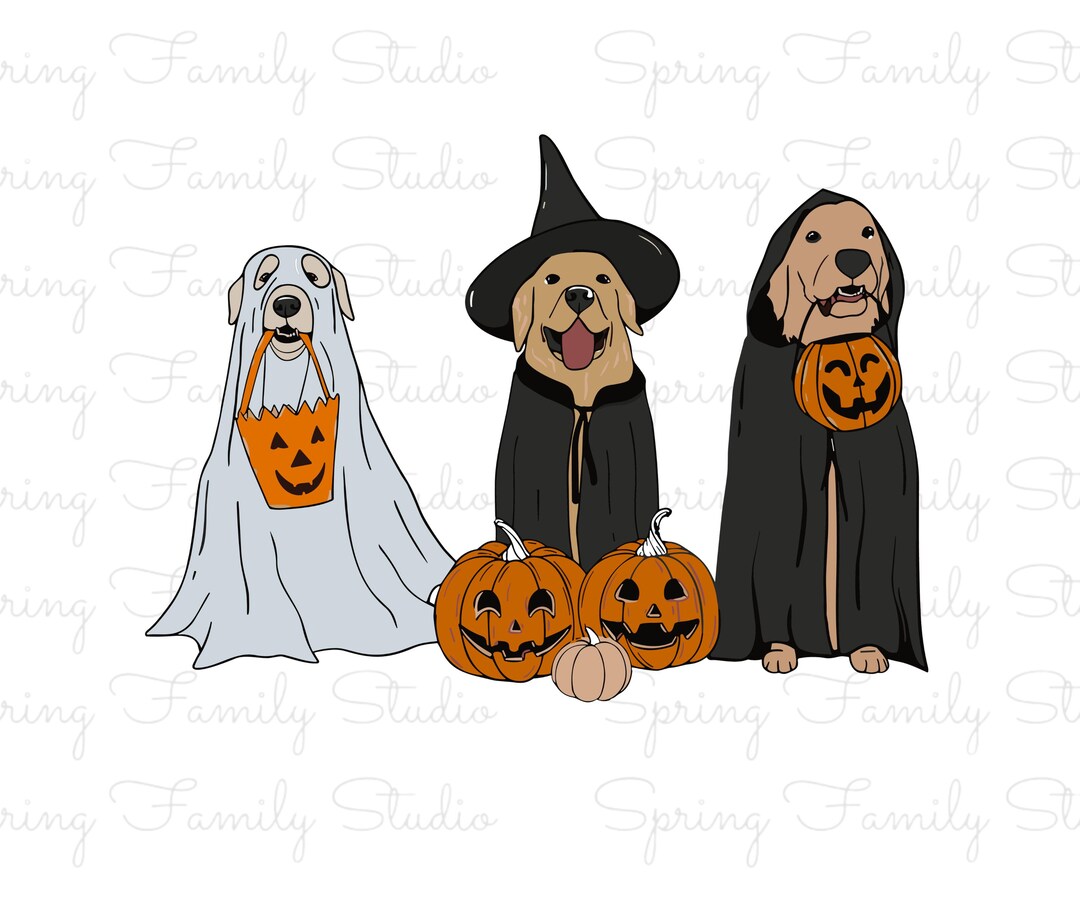 Cute Ghost Dog With Pumpkin SVG PNG | Halloween Puppy Clipart | Spooky ...