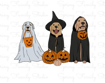Cute Ghost Dog with Pumpkin SVG PNG | Halloween Puppy Clipart | Spooky Dog Digital Download for Shirts, Mugs & Crafts