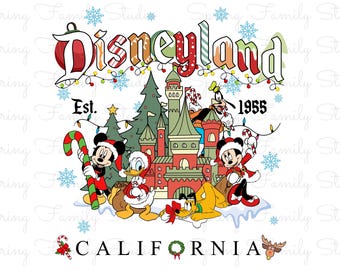 Disneyland Californië PNG SVG | Disney kasteel-clipart | Digitale download magische vakantie | Stickerontwerp T-shirtmok | Direct digitaal