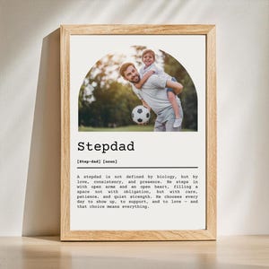 Definizione di patrigno Modello modificabile Poster collage fotografico personalizzabile per la festa del papà Regali per papà Stampa papà Stampa papà Fai da te Foto per la festa del papà