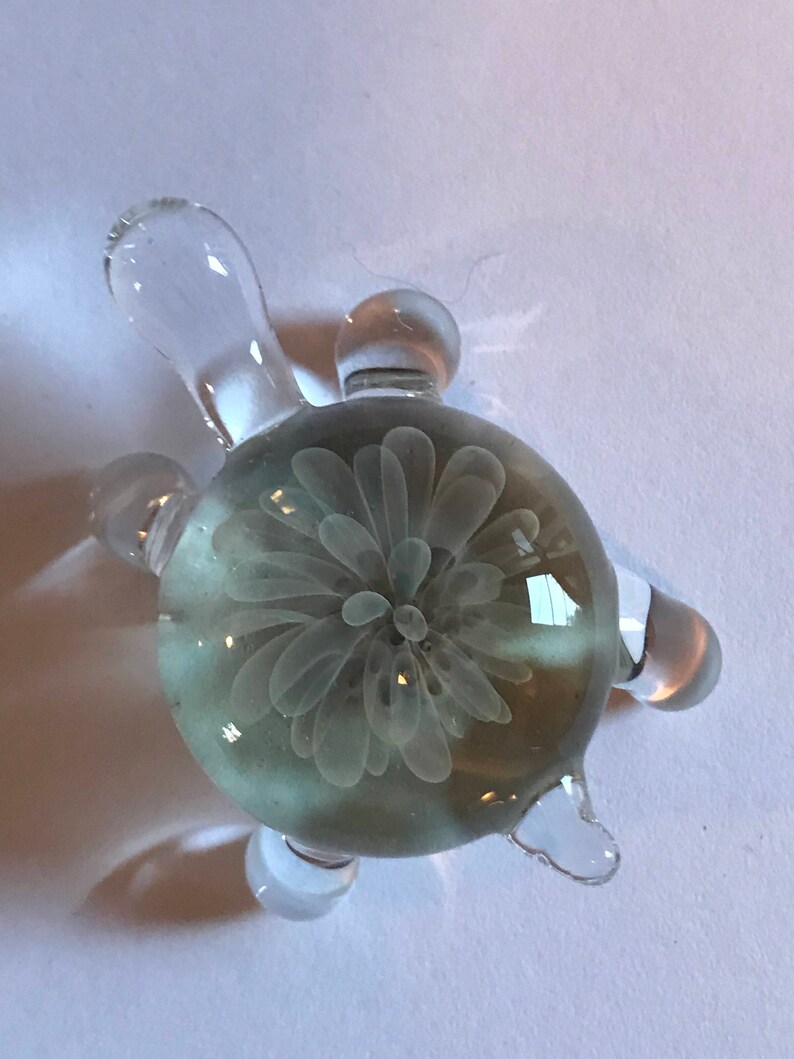 Blown Glass Turtle Figurine Made To Order Any Color Image 0