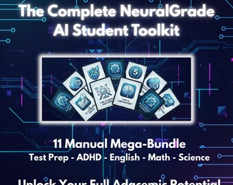 Ultimate Student Success Bundle: 11 AI-Powered Study Manuals | Academic Productivity Kit, Chat-Gpt Study Guide, University Survival OS, PDF