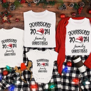2026 Matching Family Name Christmas Shirts, Christmas Shirts, Custom Family Shirts, Personalized Christmas Gifts, Family Christmas Shirts