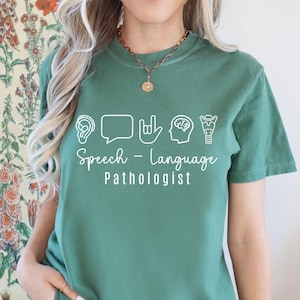Shirt logopedist, shirt logopedist, shirt spraaktaal, shirt SLP, shirt SLP verpleegkundige, shirt SLP Comfort Colors®