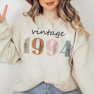 Vintage 1994 Wildflower Tee, 31st Birthday Party, 31st Birthday Gift, 1994 Birthday Women, 31st Birthday Friend, 31st Birthday Sweatshirt