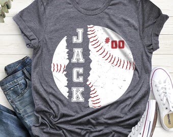 Personalized Baseball Team Shirt, Custom Name & Number