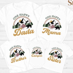 One Happy Camper Shirt, Camping 1st Birthday Outfit, Family Camping Shirts, Camp Mommy And Me Shirts, Matching Family Outfits, Camping Tees