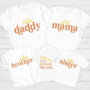 First Trip Around The Sun Birthday Shirt, Sun Matching Family Shirts, First Trip Birthday Outfit, Boho Sunshine Birthday, Mommy and Me Shirt