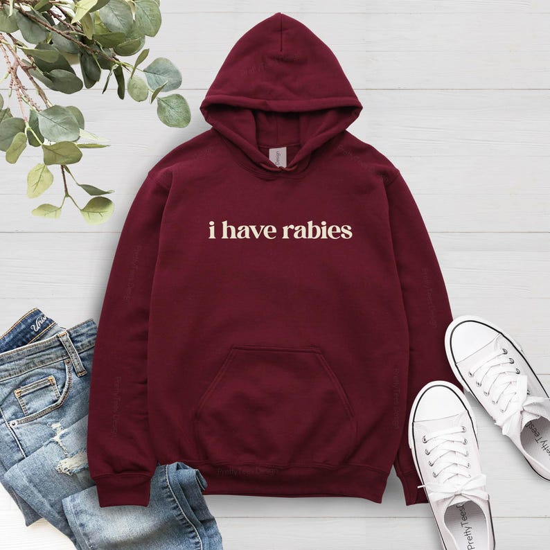 Sudadera con capucha divertida "Tengo rabia", sudadera con meme desquiciado, ropa con meme grunge, camiseta con humor negro y extraño, sudadera de regalo para amiga y hermana. imagen 1