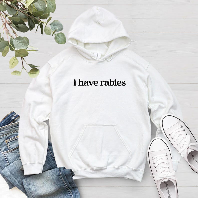 Sudadera con capucha divertida "Tengo rabia", sudadera con meme desquiciado, ropa con meme grunge, camiseta con humor negro y extraño, sudadera de regalo para amiga y hermana. imagen 4