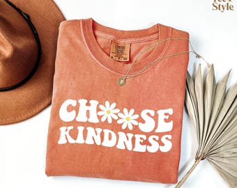 Comfort Colors® Choose Kindness Shirt, Gift For Teacher, Daisy Shirt, Be Kind Shirt, Back To School Teacher Shirt, Teacher Appreciation