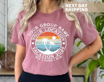 Custom Family Vacation Shirt, Personalized Summer Trip Tee