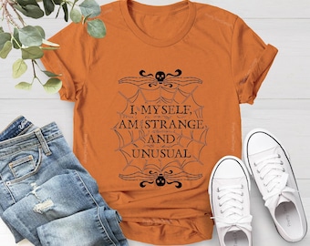 Vreemd en ongewoon horror-T-shirt, gothic grunge, halloweenshirt