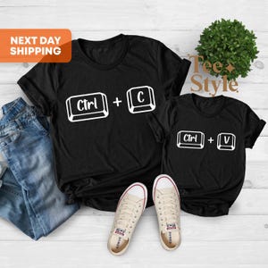 Kopieren Sie Einfügen Shirt, passende Shirts, Strg C Shirt, Strg V Shirt, Papa und Sohn Shirt, Vatertagsgeschenk Shirts, Papa und ich Set Shirts, Papa Shirt