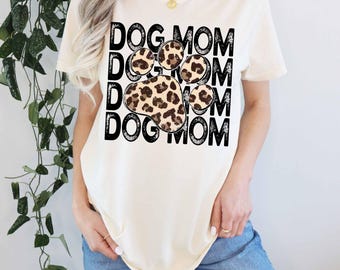 Hund Pfote Shirt, Hund Mama Shirt, Hund Mama Shirt, Haustier-Liebhaber Hund Mama, Geschenk Hund Mama, süße Hund Mama Geschenke, Comfort Colors®, Retro Hund Mama Shirt