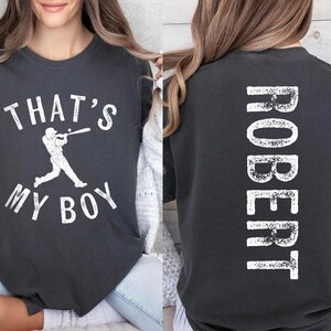 Custom That&#39;s My Boy Baseball Mom Shirt, Personalized Gift for Mom Dad, Cute Baseball Mom Sweatshirt, Baseball Mom Shirt