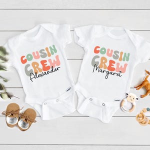 Personalized Groovy Cousin Crew Kids Shirt, Retro Custom Matching Cousins Shirts, Cousin Trip Shirts, Boho Natural Kids Youth & Adult Shirts