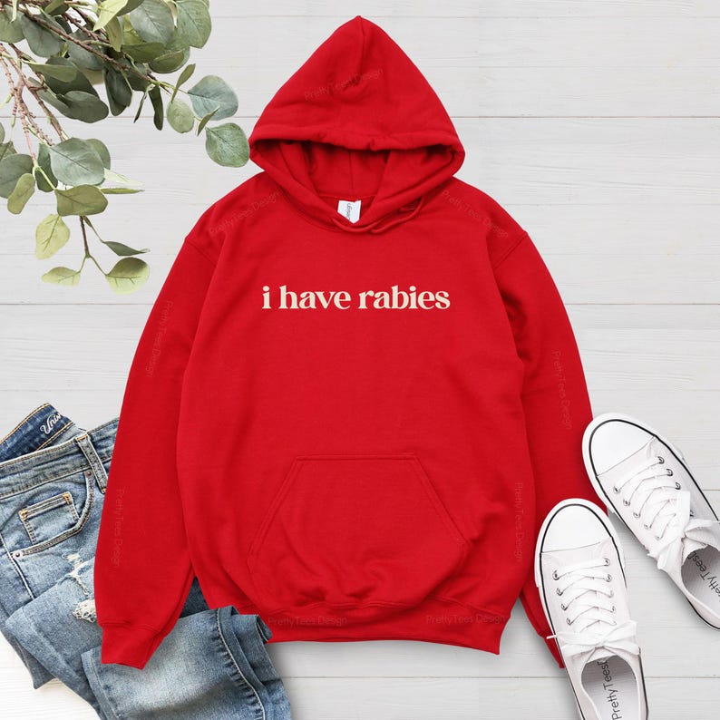 Sudadera con capucha divertida "Tengo rabia", sudadera con meme desquiciado, ropa con meme grunge, camiseta con humor negro y extraño, sudadera de regalo para amiga y hermana. imagen 5