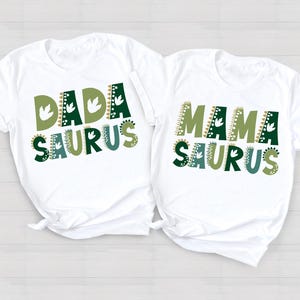MamaSaurus/DadaSaurus Tees, Matching Family Dinosaur Birthday shirts, Kids Dino Tee, Mom/Dad Dino Tees, Mommy and Me Family Tees, Family Tee