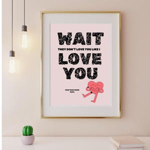 Digitale download van Yeah Yeah Yeahs-kaarten | Lyrische afdruk | Ja ja ja | Kaarten | Wacht, ze houden niet van je zoals ik van je hou