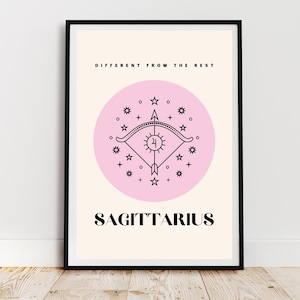Sagittarius Zodiac Digital Download Print | Astrology Star Sign Poster | Star Sign Gift | Horoscope Wall Art