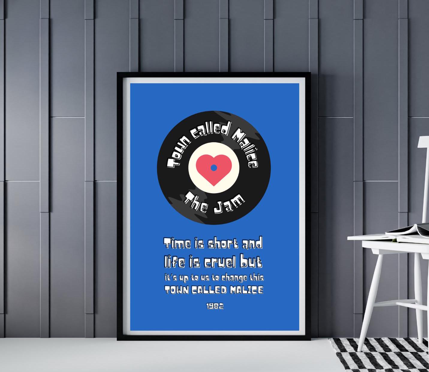 The Jam 'A Town Called Malice' Inspired Sticker – Paul Weller, Mod Gift – Made In UK