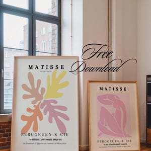 Poster Gratis Rosa Matisse impresión mujer línea imprimibles Blush Henri Matisse carteles Matisse exposición cartel pared arte imprimible