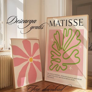 Gratis segundo poster Imprimible verde de Matisse. Exposición Cartel Galería Verde Arte de pared Henri Matisse Exposición Cartel Imprimible