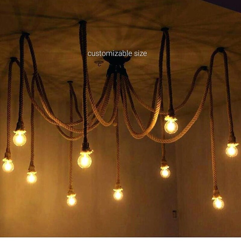 Chandeliers Rope Rectangular Rope Chandelier - Etsy