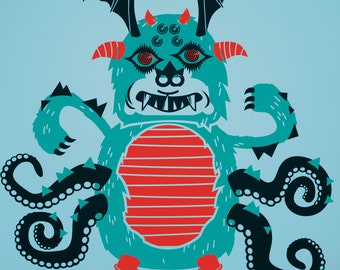 DIY make-your-own Monster wall decal set