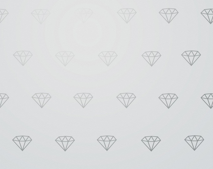 Silver Diamond wall decal- metallic silver, diamond pattern,  gemstone wall stickers, jewel art, precious stones