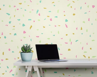 Terrazzo Wall Decal Set: Abstract Pattern Vinyl Wall stickers