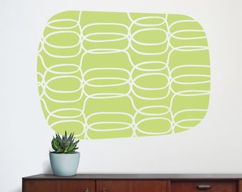 Mid Century Abstract Vinyl Wall Decal: Geometric Pattern wall sticker
