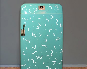 Retro 80s abstract squiggles fridge decals