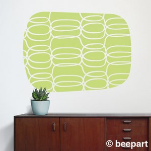 Mid century abstract wall decal- abstract art, minimalist decor, living room decor, mid century modern, vintage decor, geometric