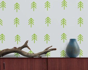 Tree Pattern Wall Decal Set: Forest Wall Sticker Design