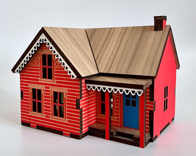 Wooden Farmhouse Miniature- Prince Edward Island Style 1:48 scale