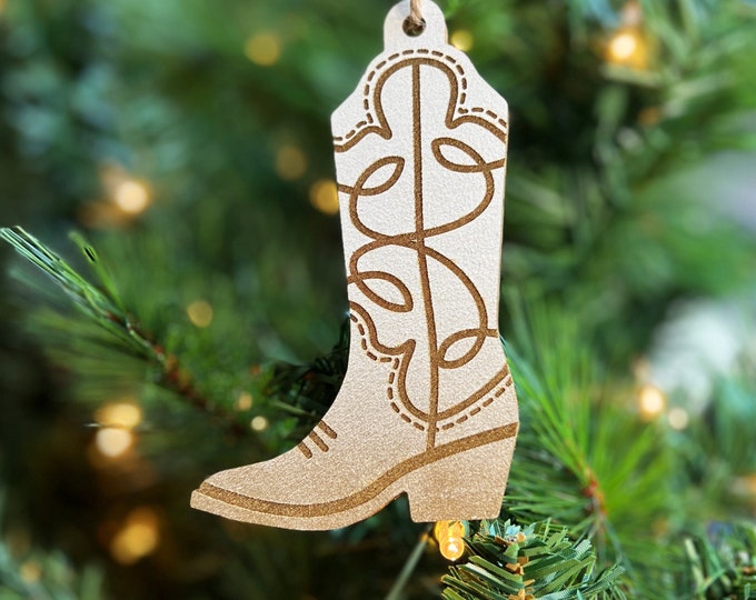 Cowboy boot Christmas ornament for country music lover Christmas tree ornament, cowgirl Christmas tree ornament cowboy boot country style