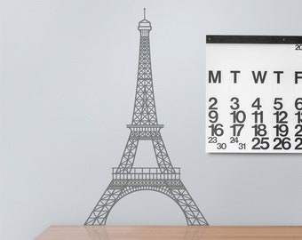 Eiffel tower wall decal- paris, architecture wall decor, office decor, francophile, architectural design, blueprint