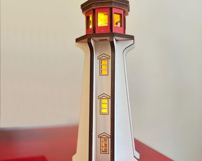 DIY Peggy's Cove Lighthouse Miniature: Wood Lighthouse Model Kit Nova Scotia