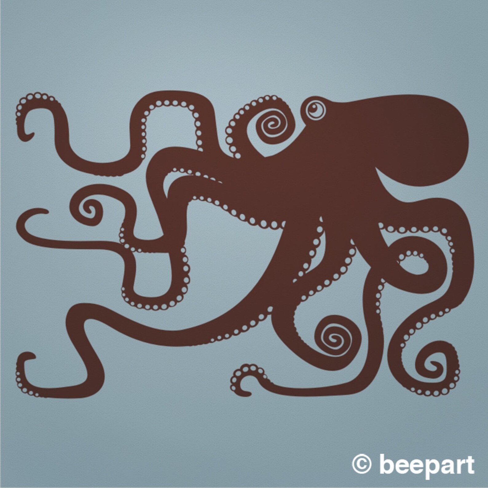 Octopus Wall Decal Large Animal Art Tentacles Octopus Wall Etsy Canada