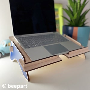 TANDIE laptop stand, wood laptop riser, MacBook stand, wooden stand image 2