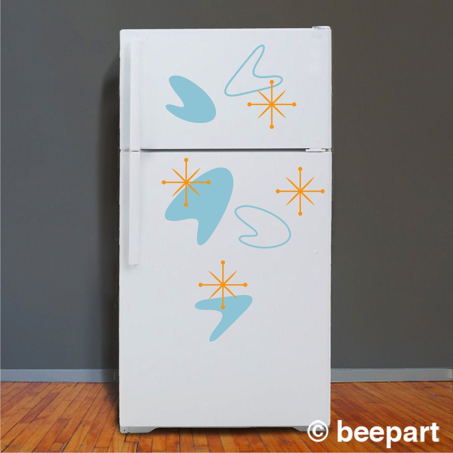 Mid Century Boomerang Refrigerator Stickers Mini-fridge Stickers, Retro  Boomerang, 50s Fridge Decals, Vintage Boomerang 