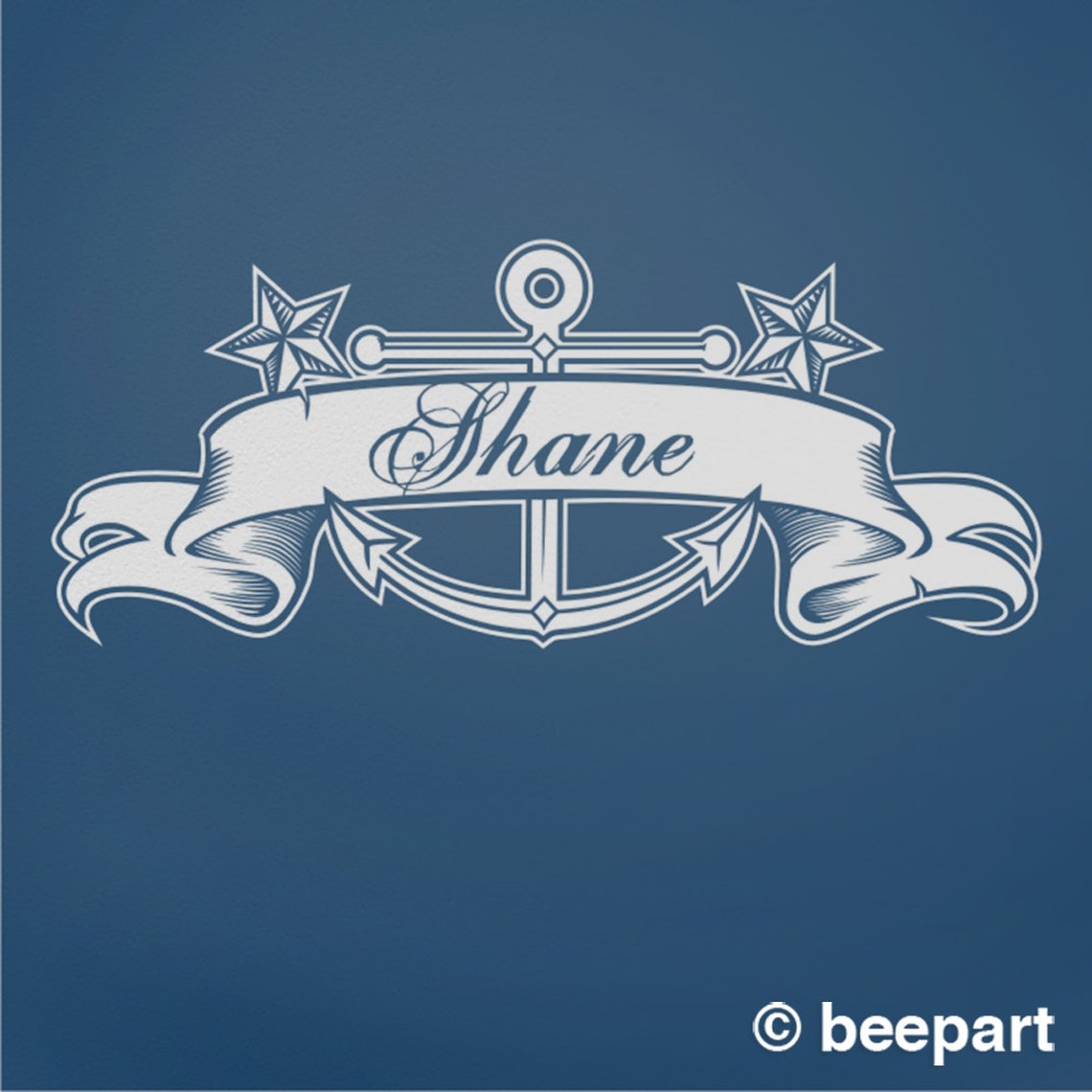Anchor Wall Decal Custom Name Decal Custom Banner Decal Etsy
