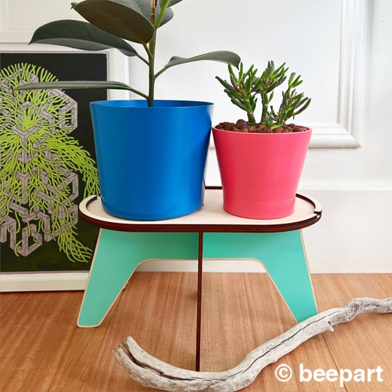 LOOOOOOP Wood Plant Stand Double Plant Stand Plant Holder Etsy Canada