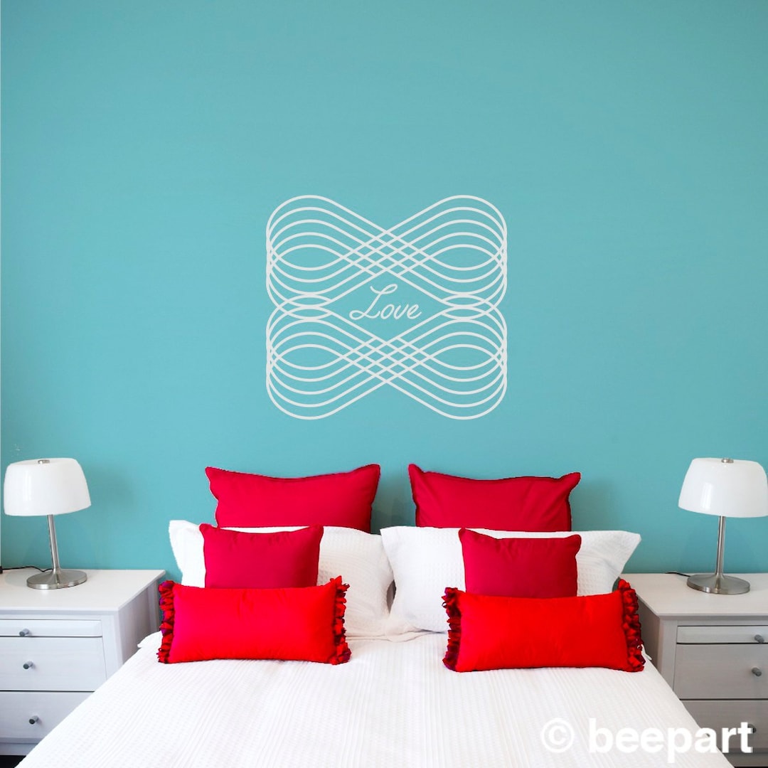Eternal Love Wall Decal Infinity Love Wall Sticker Custom Etsy