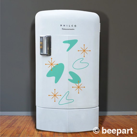 Mid Century Boomerang Refrigerator Stickers Mini-fridge - Etsy