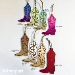Glass Cowboy Boot Baubles - Festive Tree Ornaments | West Elm UK