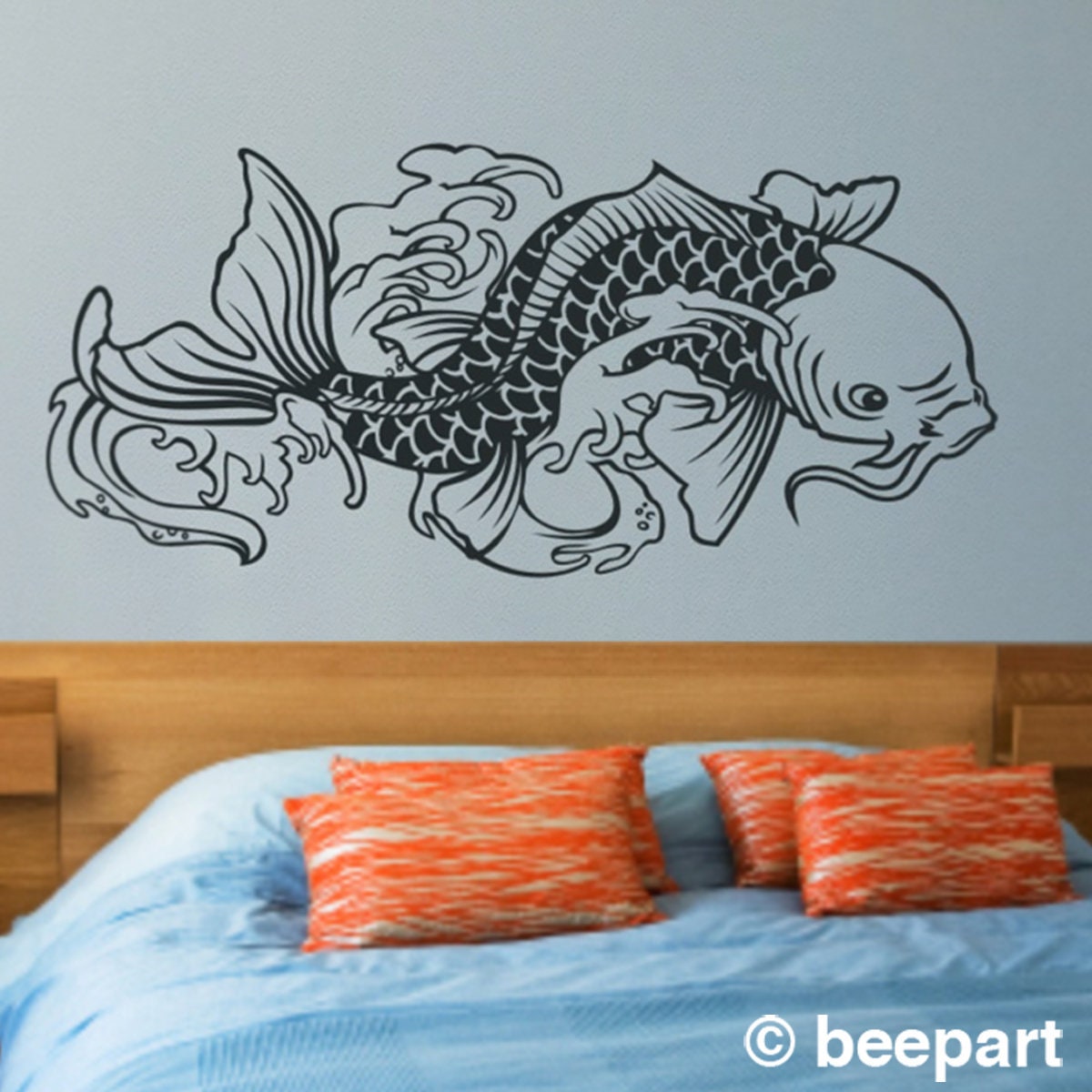 Stunning Koi Carp Fish Modern Wall Art Decal Sticker A48 