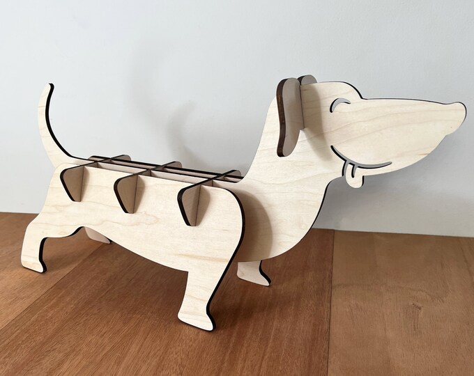 Wiener Dog shaped plant stand for indoor plants Dachshund plant stand for house plant holder pedestal
